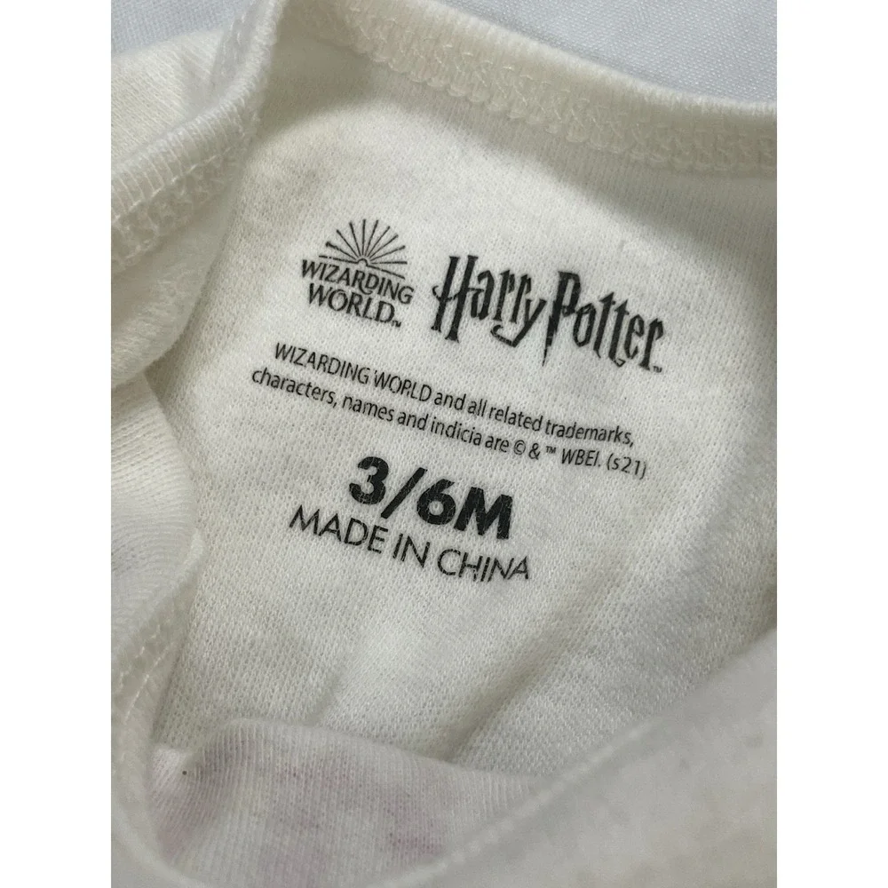 Harry Potter Snuggle This Muggle Baby Ivory Bodysuit  One Piece‎ Sz 3-6 Months